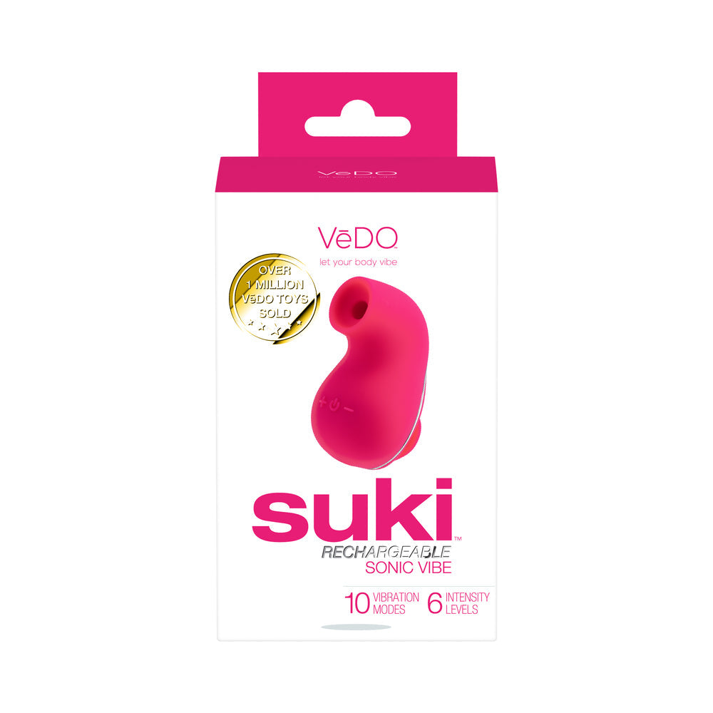 VEDO - SUKI SONIC SUCTION RECHARGEABLE VIBRATOR FOXY PINK