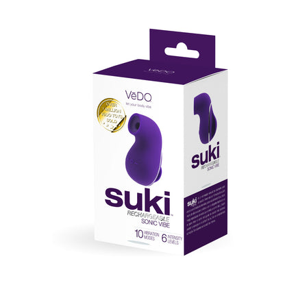 VEDO SUKI SONIC SUCTION RECHARGEABLE VIBRATOR DEEP PURPLE
