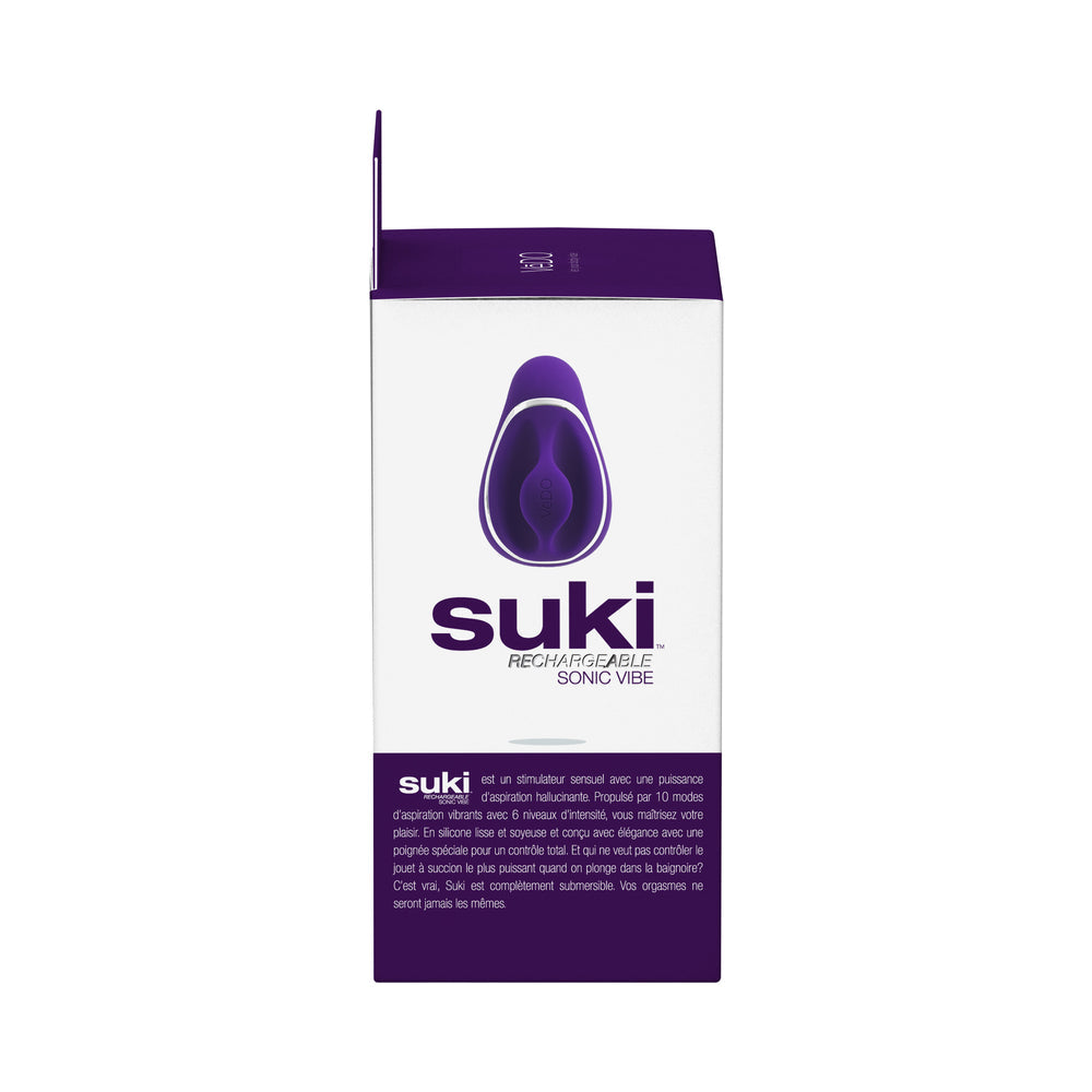 VEDO SUKI SONIC SUCTION RECHARGEABLE VIBRATOR DEEP PURPLE