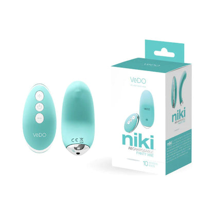 VEDO NIKI RECHARGEABLE PANTY VIBE TEASE ME TURQUOISE