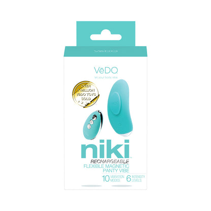 VEDO NIKI RECHARGEABLE PANTY VIBE TEASE ME TURQUOISE