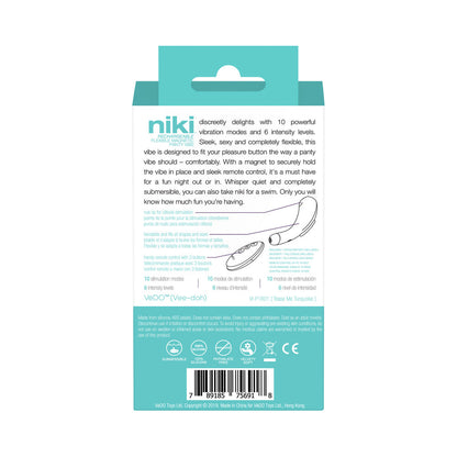 VEDO - NIKI RECHARGEABLE PANTY VIBE TEASE ME TURQUOISE