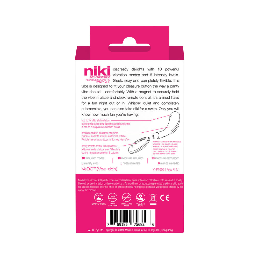 VEDO NIKI RECHARGEABLE PANTY VIBE PINK