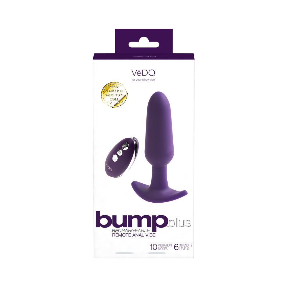BUMP PLUS RECHARGEABLE  REMOTE CONTROL ANAL VIBE PURPLE