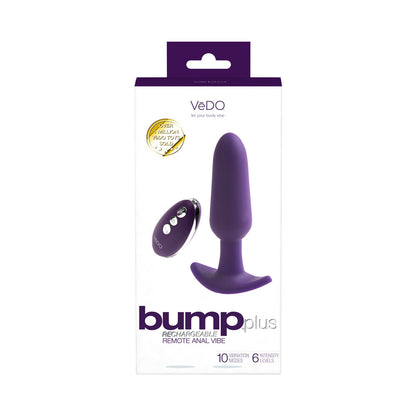 BUMP PLUS RECHARGEABLE  REMOTE CONTROL ANAL VIBE PURPLE