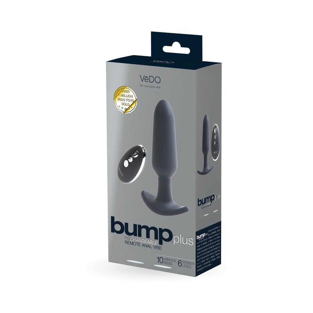 BUMP PLUS RECHARGEABLE REMOTE CONTROL ANAL VIBE BLACK