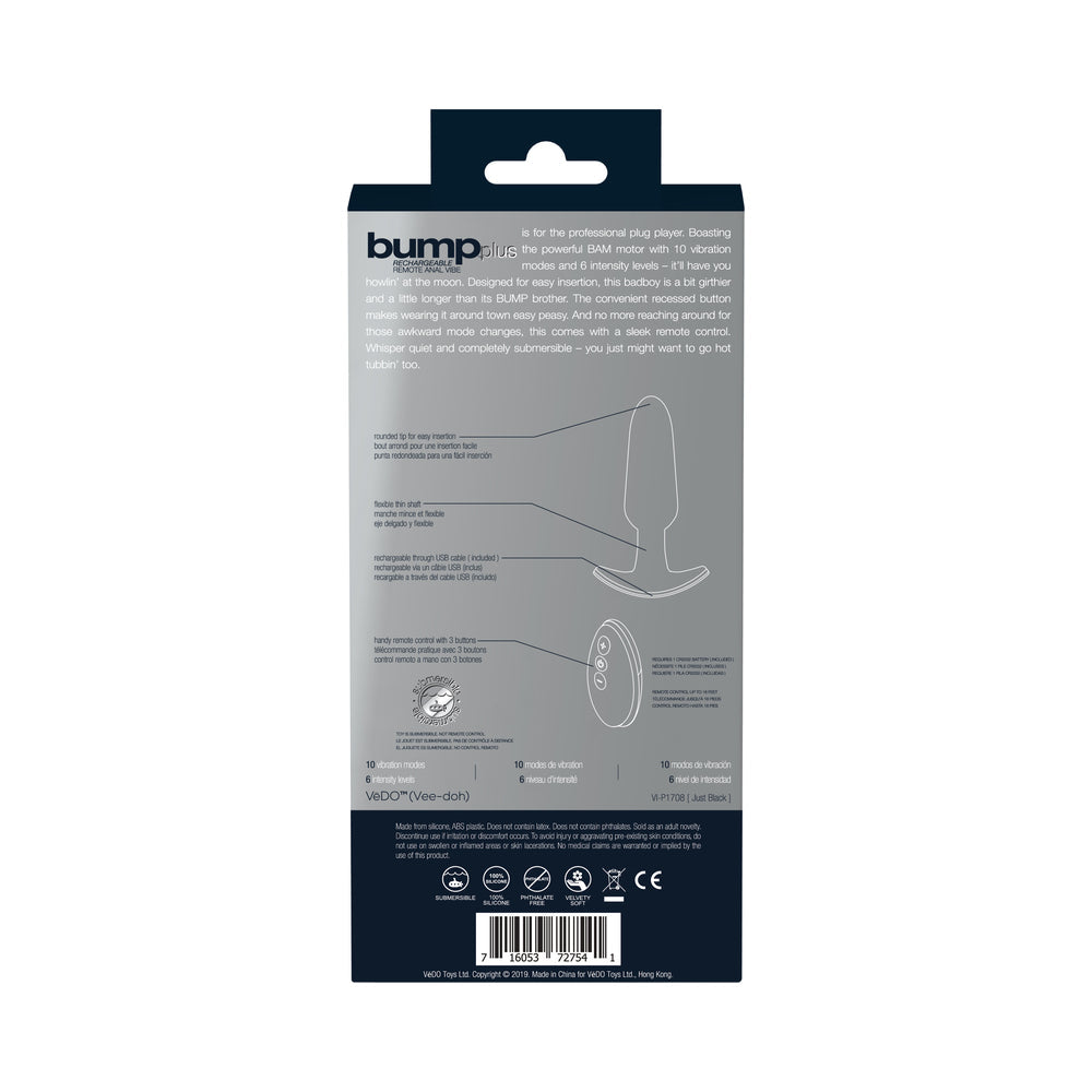 VEDO - BUMP RECHARGEABLE REMOTE CONTROL ANAL VIBE