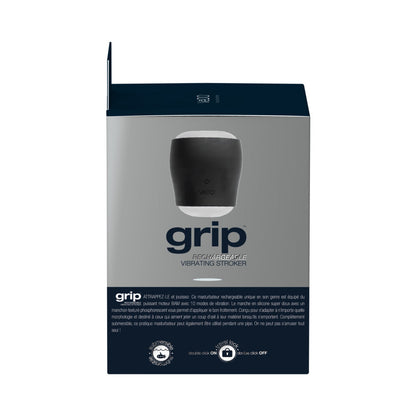 GRIP RECHARGEABLE VIBRATING SLEEVE BLACK