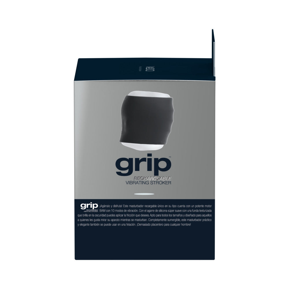 GRIP RECHARGEABLE VIBRATING SLEEVE BLACK