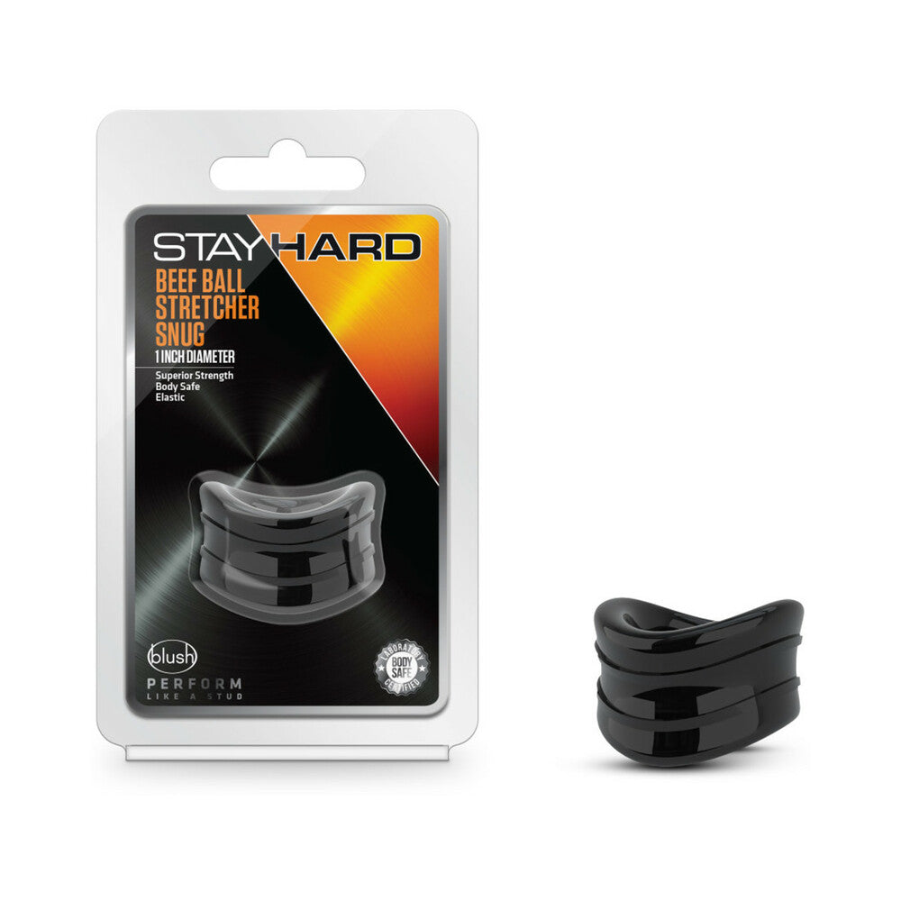 BLUSH - STAY HARD BEEF BALL STRETCHER SNUG 1 IN. BLACK