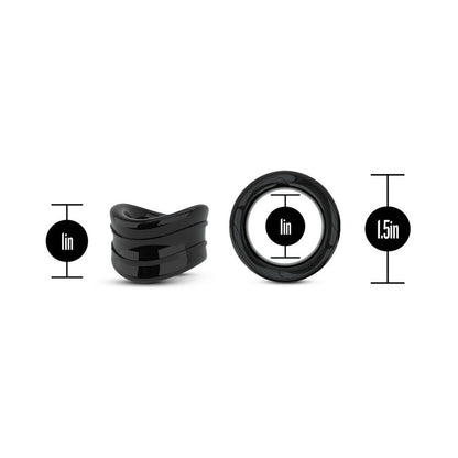 BLUSH - STAY HARD BEEF BALL STRETCHER SNUG 1 IN. BLACK