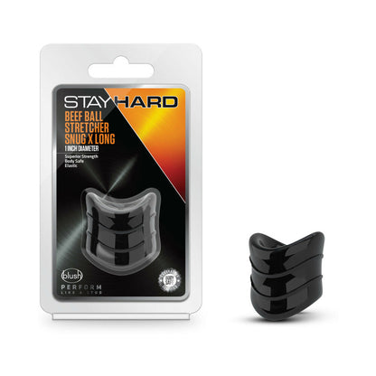 BLUSH - STAY HARD BEEF BALL STRETCHER SNUG X LONG 1 IN. BLACK