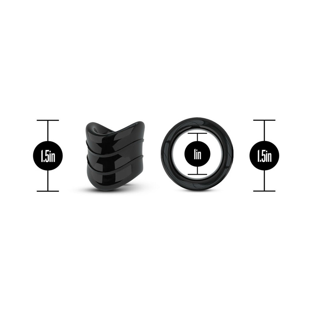 BLUSH - STAY HARD BEEF BALL STRETCHER SNUG X LONG 1 IN. BLACK