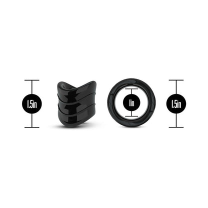 BLUSH - STAY HARD BEEF BALL STRETCHER SNUG X LONG 1 IN. BLACK