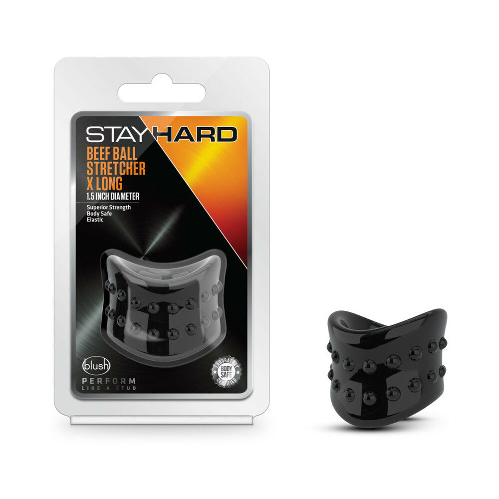 BLUSH - STAY HARD BEEF BALL STRETCHER X LONG 1.5 IN. BLACK