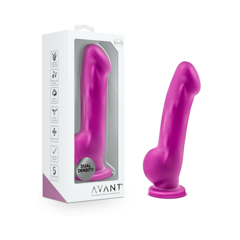 BLUSH - AVANT D7 ERGO 7.5 IN. DUAL DENSITY SILICONE DILDO VIOLET