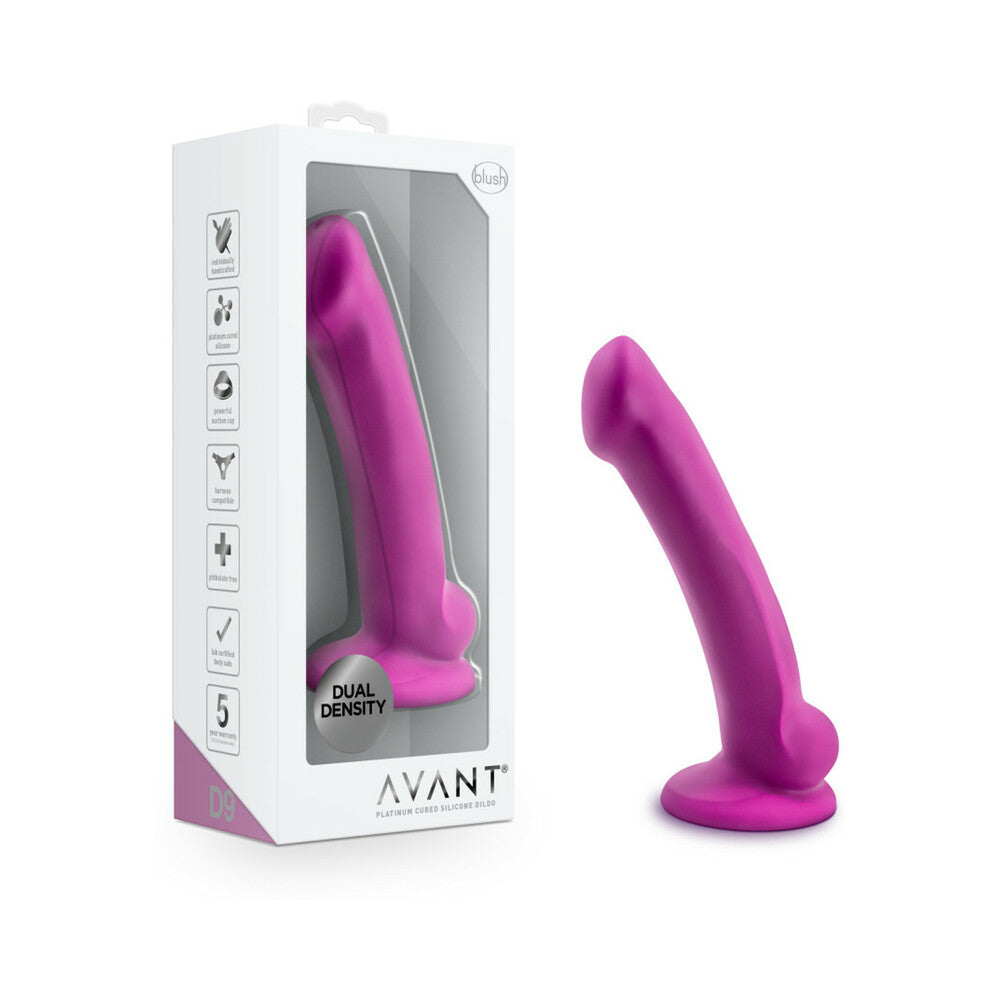 BLUSH - AVANT D9 ERGO MINI 7 IN. DUAL DENSITY SILICONE DILDO VIOLET