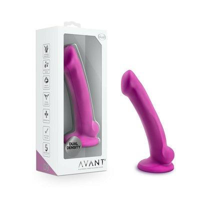 AVANT D9 ERGO MINI 7 IN. DUAL DENSITY SILICONE DILDO VIOLET