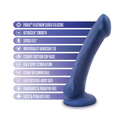 BLUSH - AVANT D10 ERGO MINI 7 IN. DUAL DENSITY SILICONE DILDO INDIGO