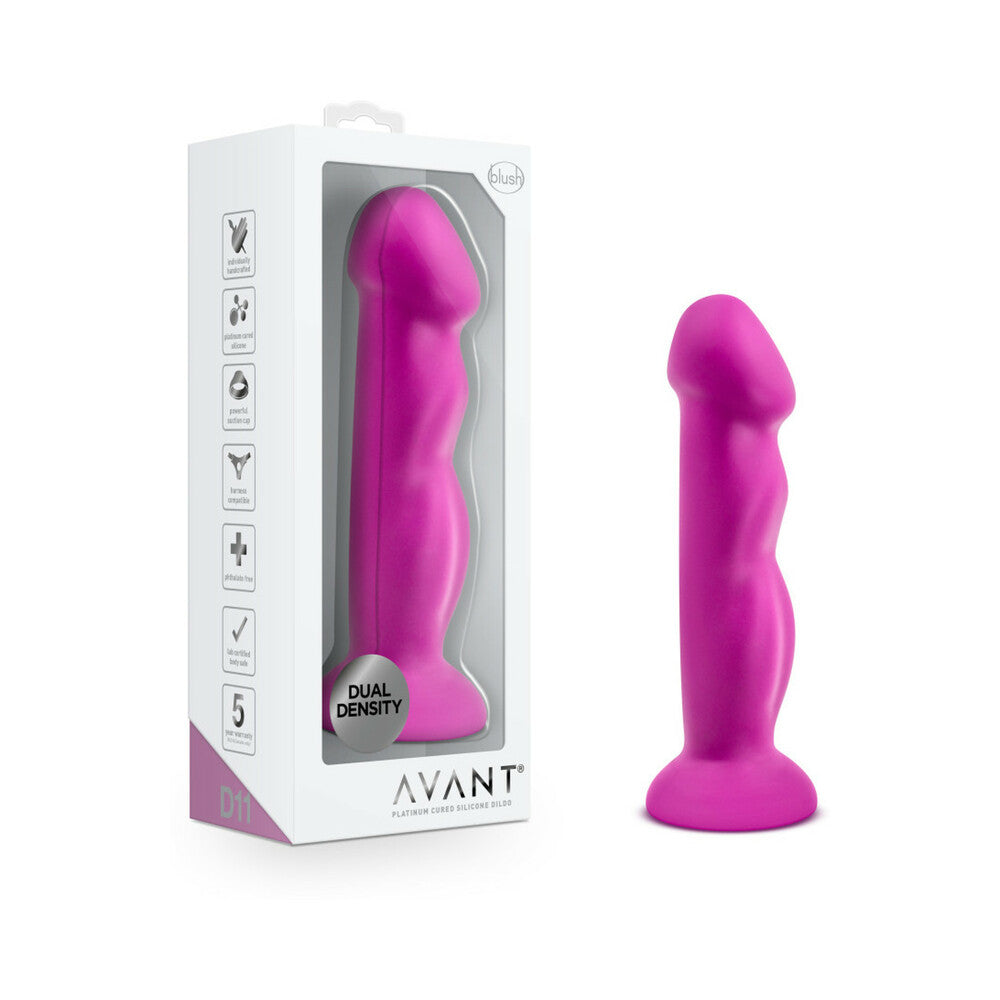 AVANT D11 SUKO 8 IN. DUAL DENSITY SILICONE DILDO VIOLET