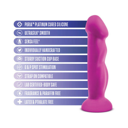 AVANT D11 SUKO 8 IN. DUAL DENSITY SILICONE DILDO VIOLET