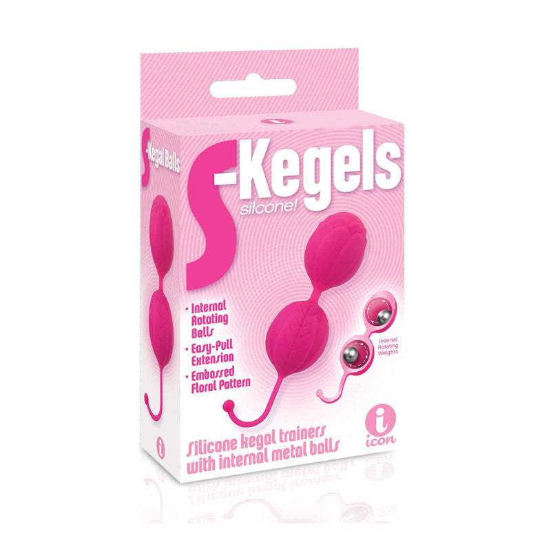 ICON BRANDS - THE 9''S S-KEGEL SILICONE KEGEL BALLS PINK