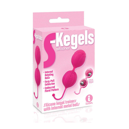 ICON BRANDS - THE 9''S S-KEGEL SILICONE KEGEL BALLS PINK