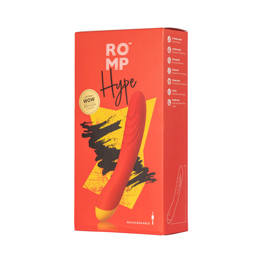 ROMP - HYPE RECHARGEABLE SILICONE G-SPOT VIBRATOR RED