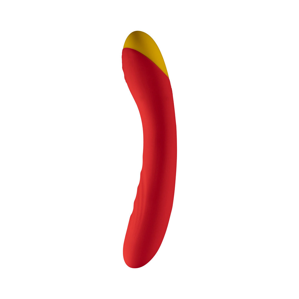 ROMP HYPE RECHARGEABLE SILICONE G-SPOT VIBRATOR RED