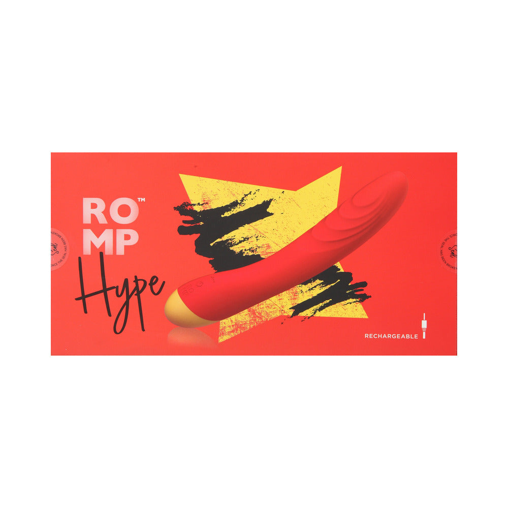 ROMP HYPE RECHARGEABLE SILICONE G-SPOT VIBRATOR RED