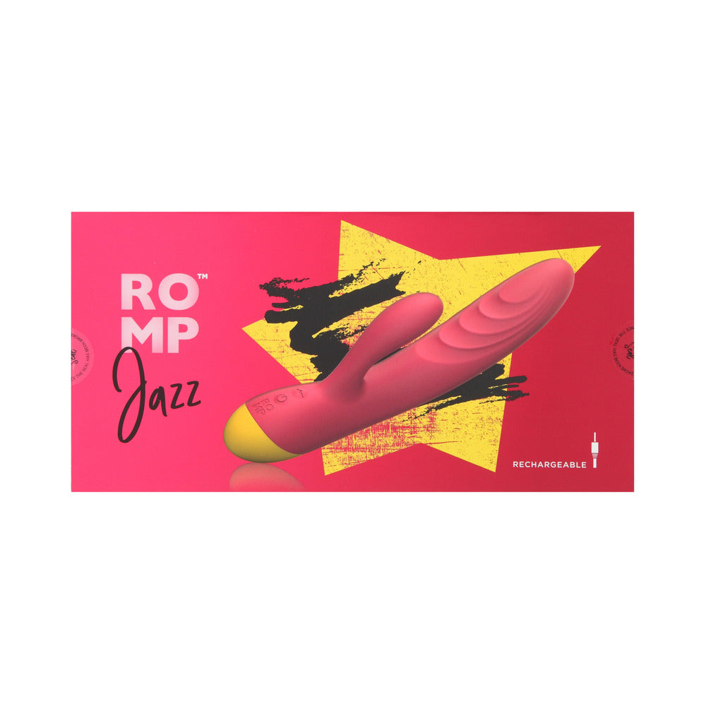 ROMP - JAZZ RECHARGEABLE SILICONE RABBIT VIBRATOR BERRY