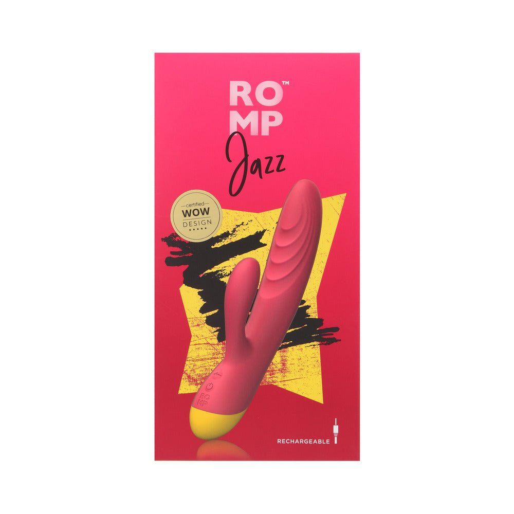 ROMP - JAZZ RECHARGEABLE SILICONE RABBIT VIBRATOR BERRY