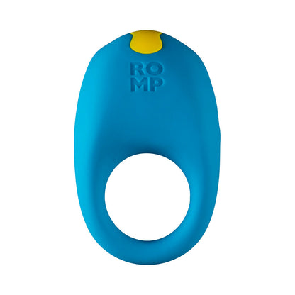 ROMP - ANILLO VIBRADOR DE SILICONA RECARGABLE PARA PENE JUKE, AZUL CLARO