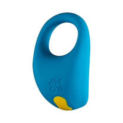 ROMP - ANILLO VIBRADOR DE SILICONA RECARGABLE PARA PENE JUKE, AZUL CLARO