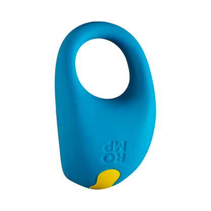 ROMP - ANILLO VIBRADOR DE SILICONA RECARGABLE PARA PENE JUKE, AZUL CLARO