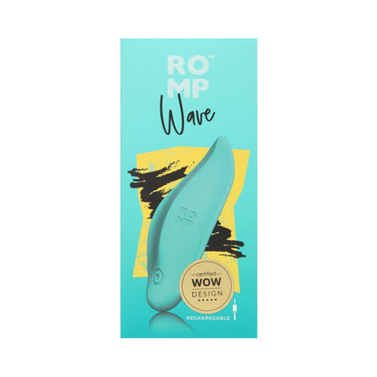 ROMP WAVE RECHARGEABLE SILICONE LAY-ON VIBRATOR MINT