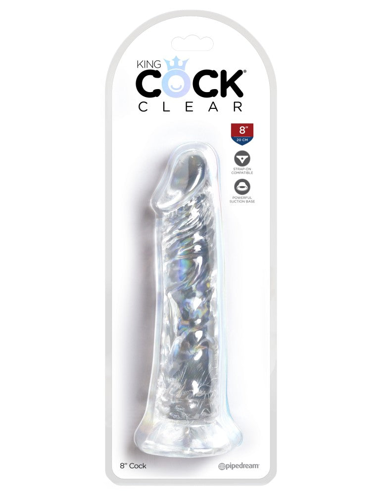 PIPEDREAM - KING COCK CLEAR - 8"  CLEAR