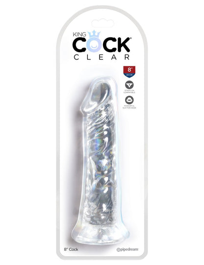 PIPEDREAM - KING COCK CLEAR - 8"  CLEAR