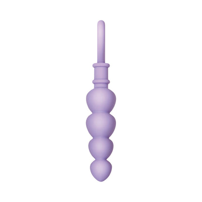 EVOLVED - SWEET TREAT HEART-SHAPED BEADED SILICONE ANAL PLUG LIGHT PURPLE