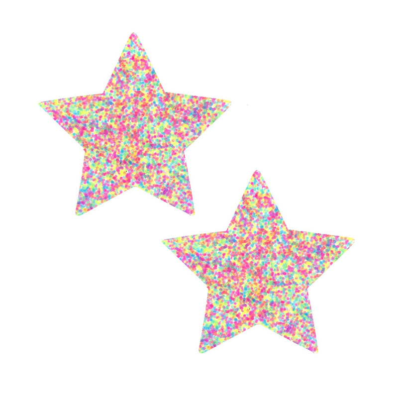 NEVA NUDE PASTIE STAR SPRANKLES NEON UV