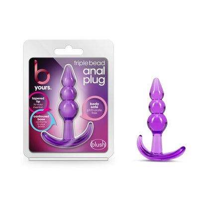 BLUSH - B YOURS TRIPLE BEAD ANAL PLUG PURPLE