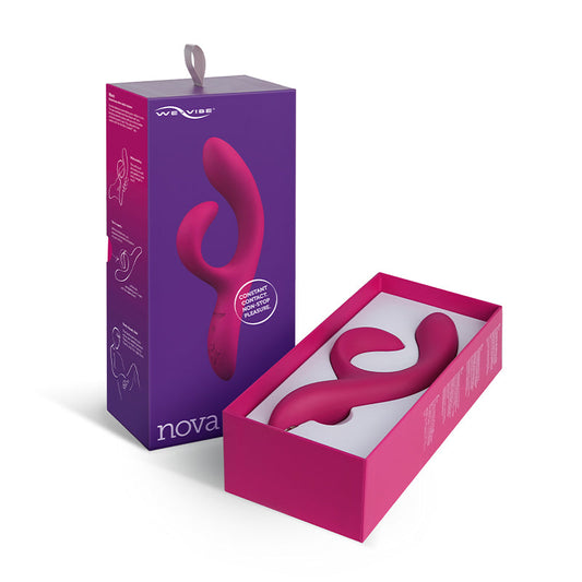 WE-VIBE NOVA 2 RECHARGEABLE FLEXIBLE SILICONE RABBIT VIBRATOR PINK