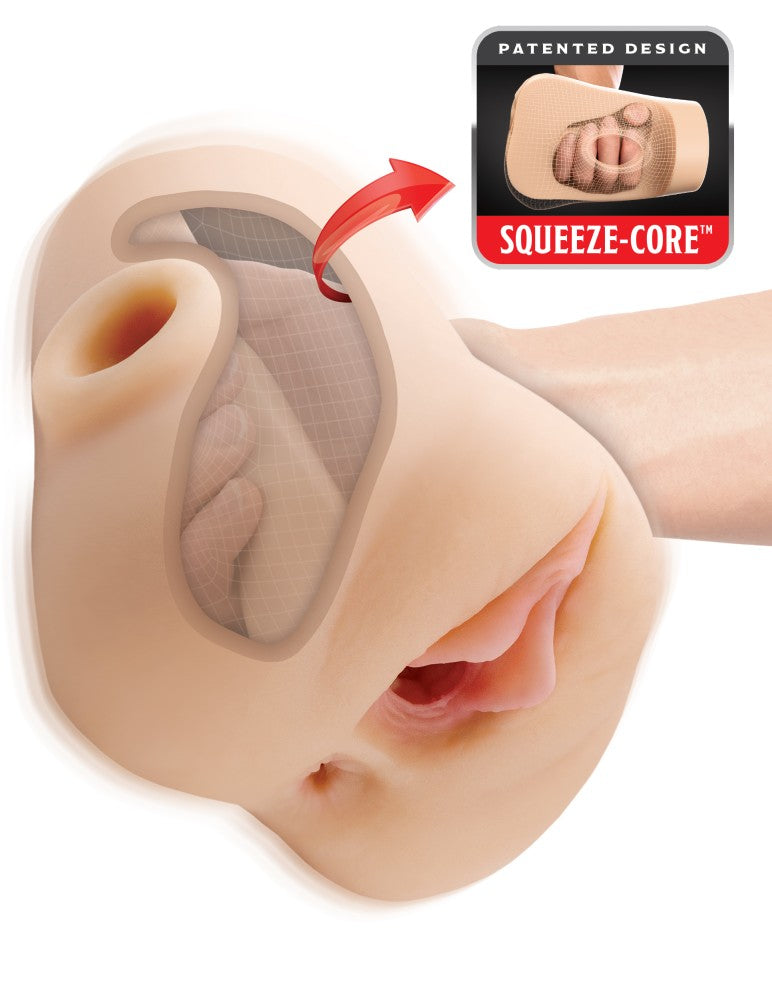 PIPEDREAM - PDX PLUS - DOUBLE POUNDER VIBRATING SQUEEZE STROKER