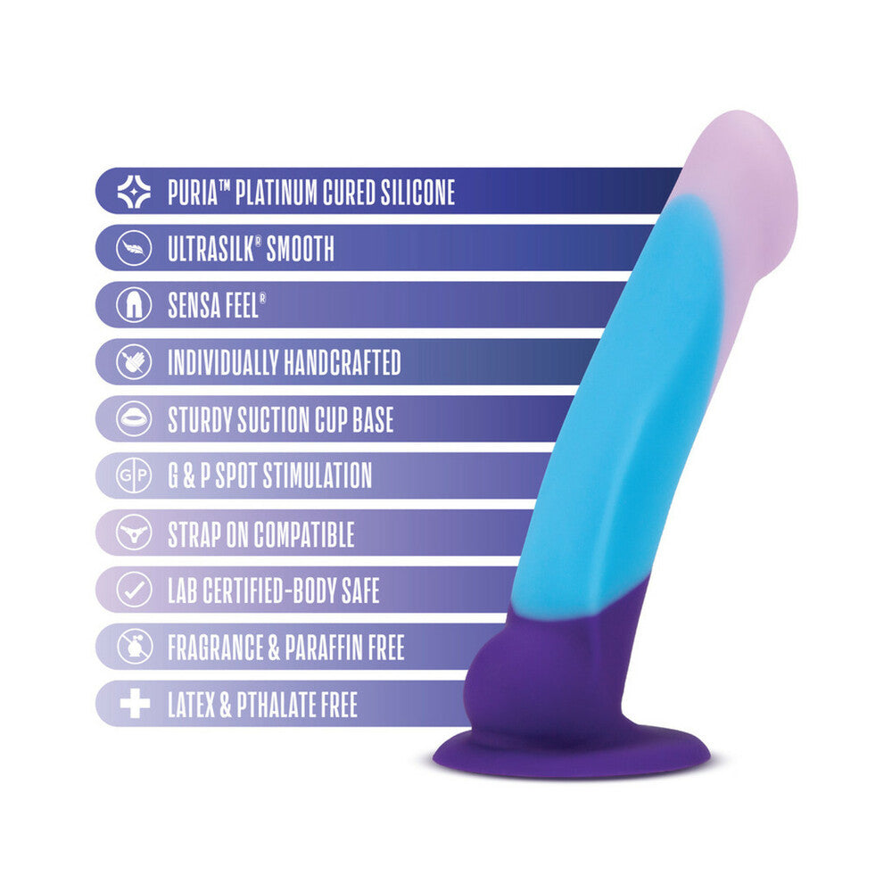 BLUSH - AVANT D16 PURPLE HAZE 7 IN. SILICONE DILDO WITH SUCTION CUP