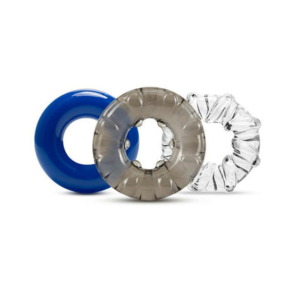 BLUSH - STAY HARD TRIPLE STRETCH COCKRINGS 3-PACK ASSORTED COLORS