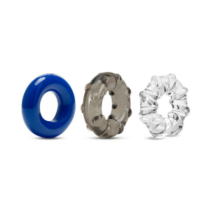 BLUSH - STAY HARD TRIPLE STRETCH COCKRINGS 3-PACK ASSORTED COLORS