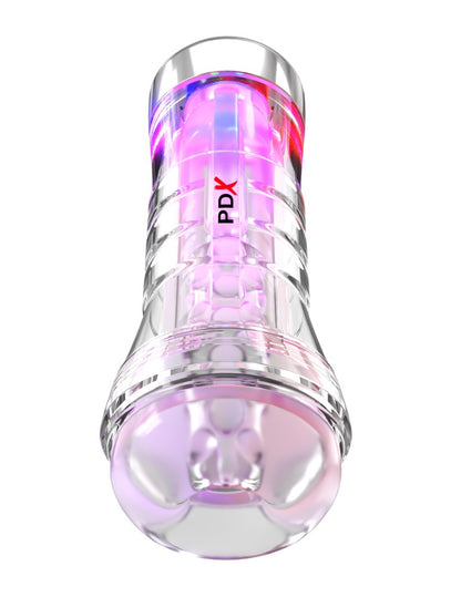 PIPEDREAM - PDX ELITE - VIEWTUBE XXL SEE-THRU EZ-GRIP LED STROKER