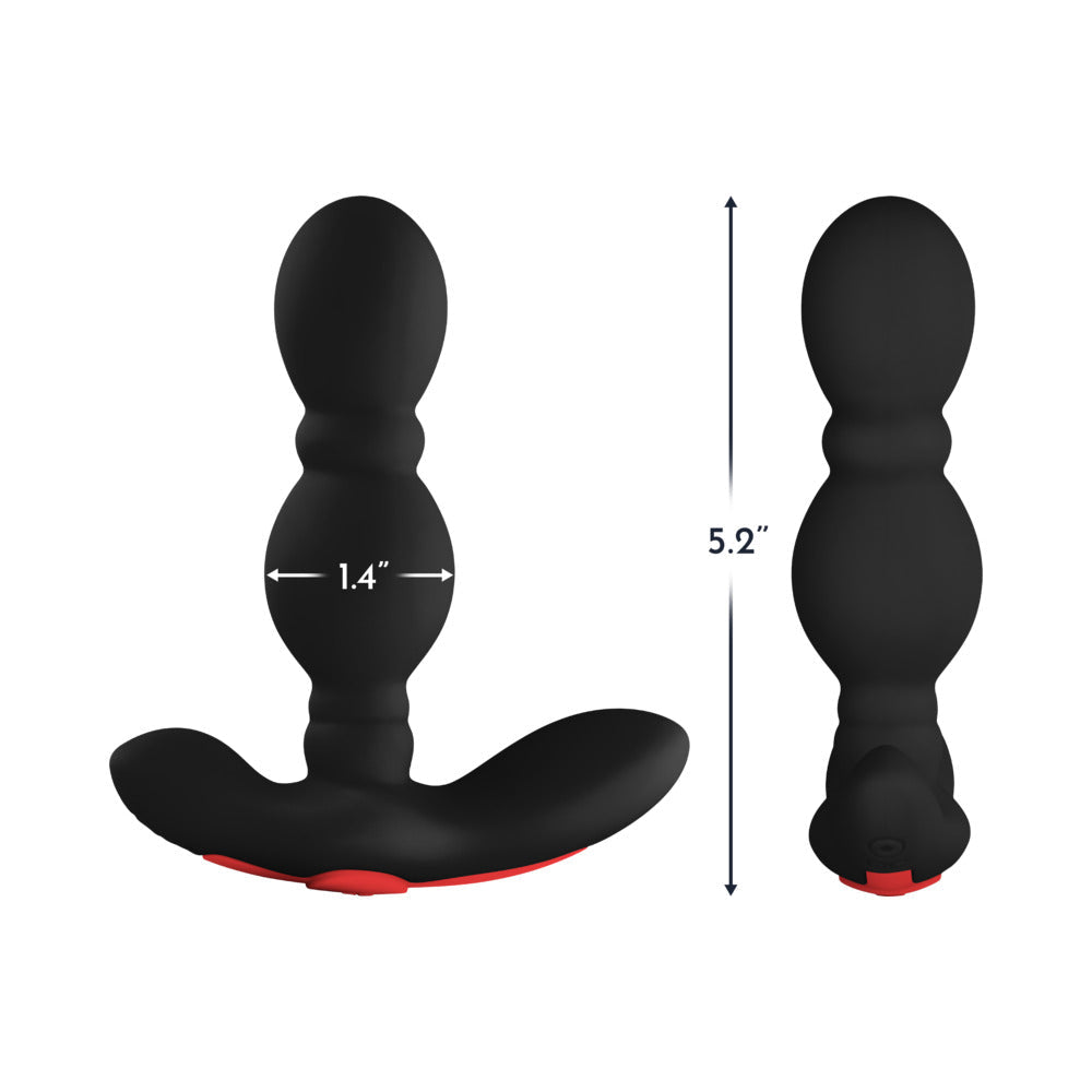 FORTO - VIBRATING ANAL PLUG RECHARGEABLE SILICONE BLACK