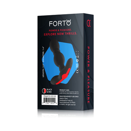 FORTO - VIBRATING ANAL PLUG RECHARGEABLE SILICONE BLACK