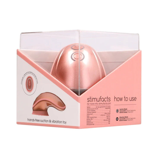 SHOTS - TWITCH RECHARGEABLE HANDS-FREE SUCTION & VIBRATION TOY ROSE GOLD